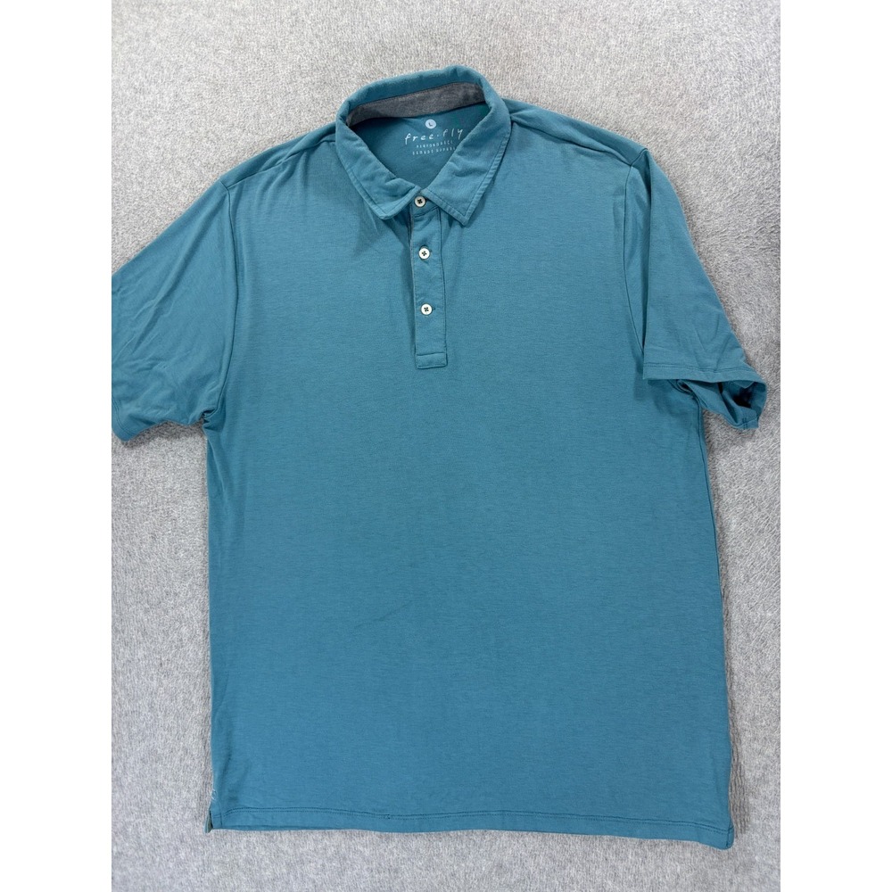 Free Fly Apparel Men's Teal Polo Shirt